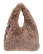 Τσάντα Ώμου Faux Fur BagtoBag XY2409 Taupe